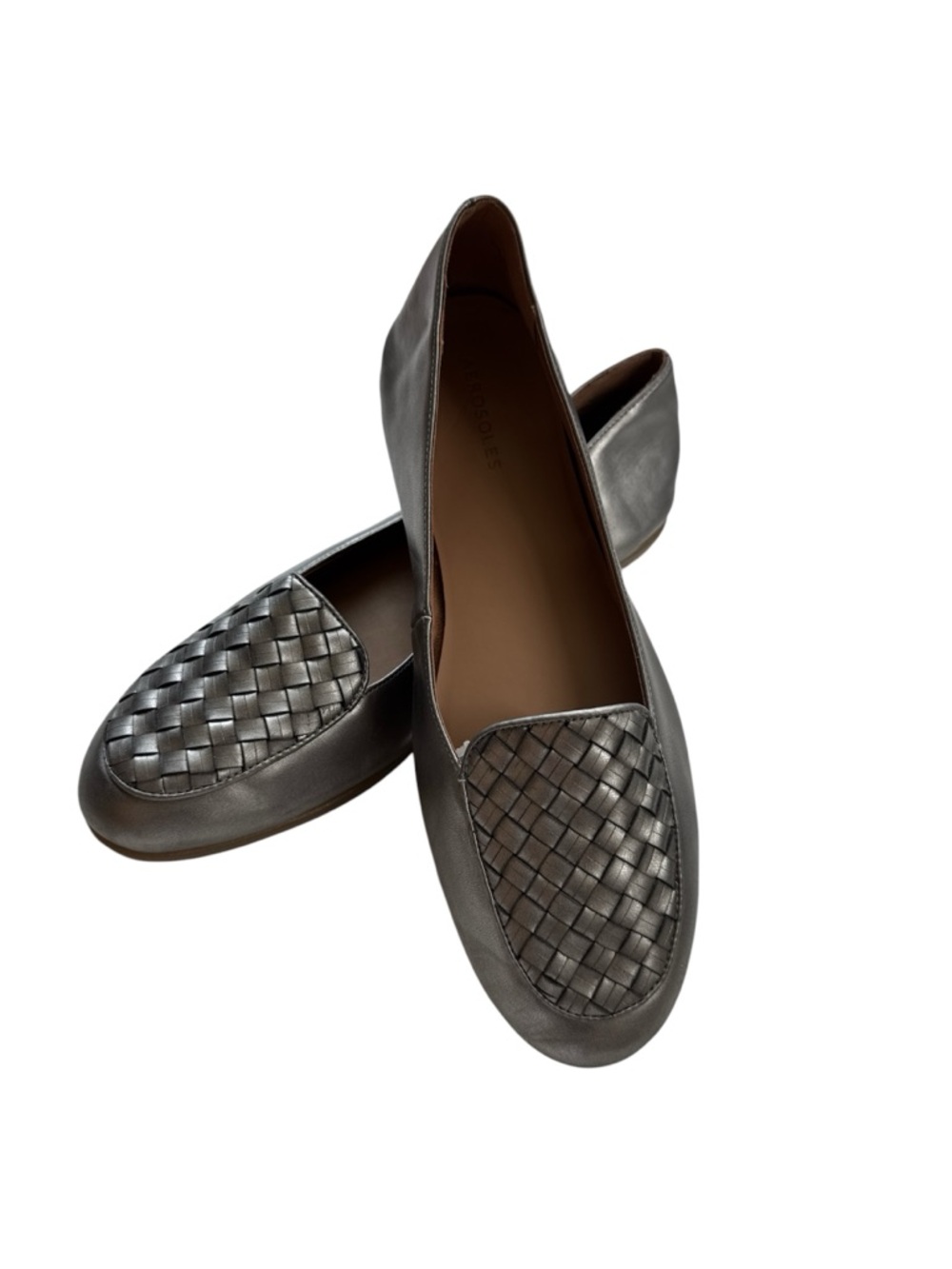Aerosoles Brielle women's silver metallic slip-on loafers Size 11